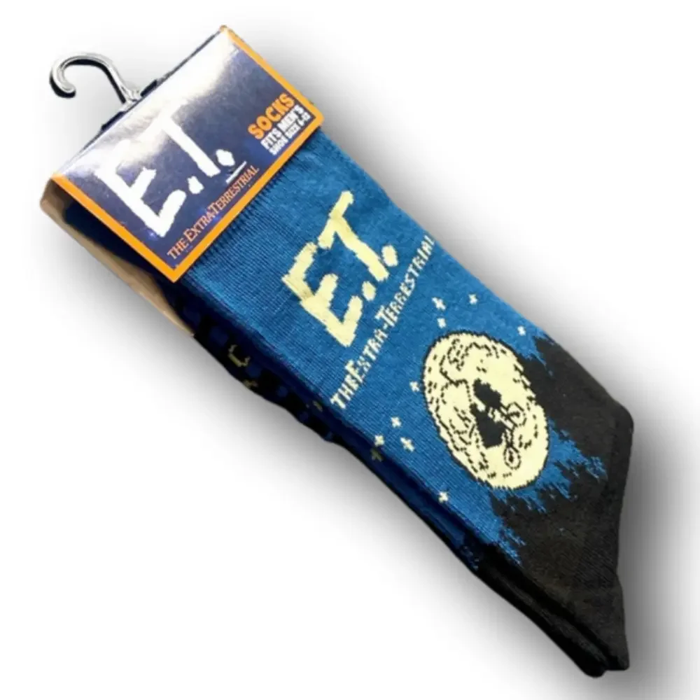3/$20 E.T The Extra-Terrestrial Movie Funny Novelty Crew Socks - NWT